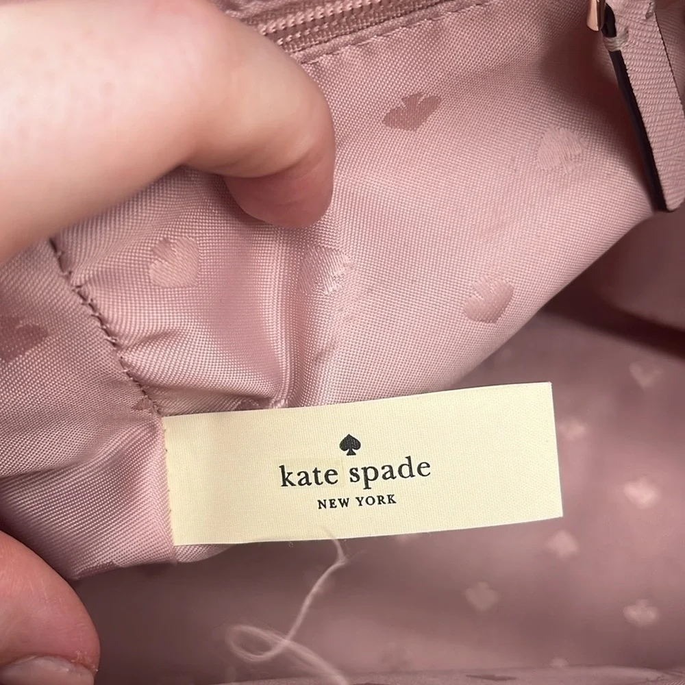 Kate Spade New York Pink Leather Dome Double Handle Crossbody Satchel BLEMISH